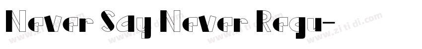 Never Say Never Regu字体转换